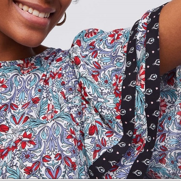 LOFT Scroll Flutter Sleeve Top - Picture 3 of 11